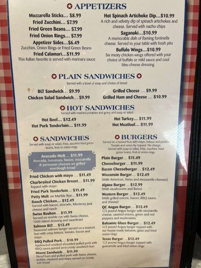 Quad Cities U.S.A. Family Restaurant menu 5